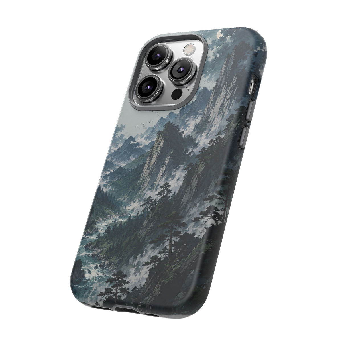 Mountain Landscape Phone Case — Misty Peaks Protective Tough Case