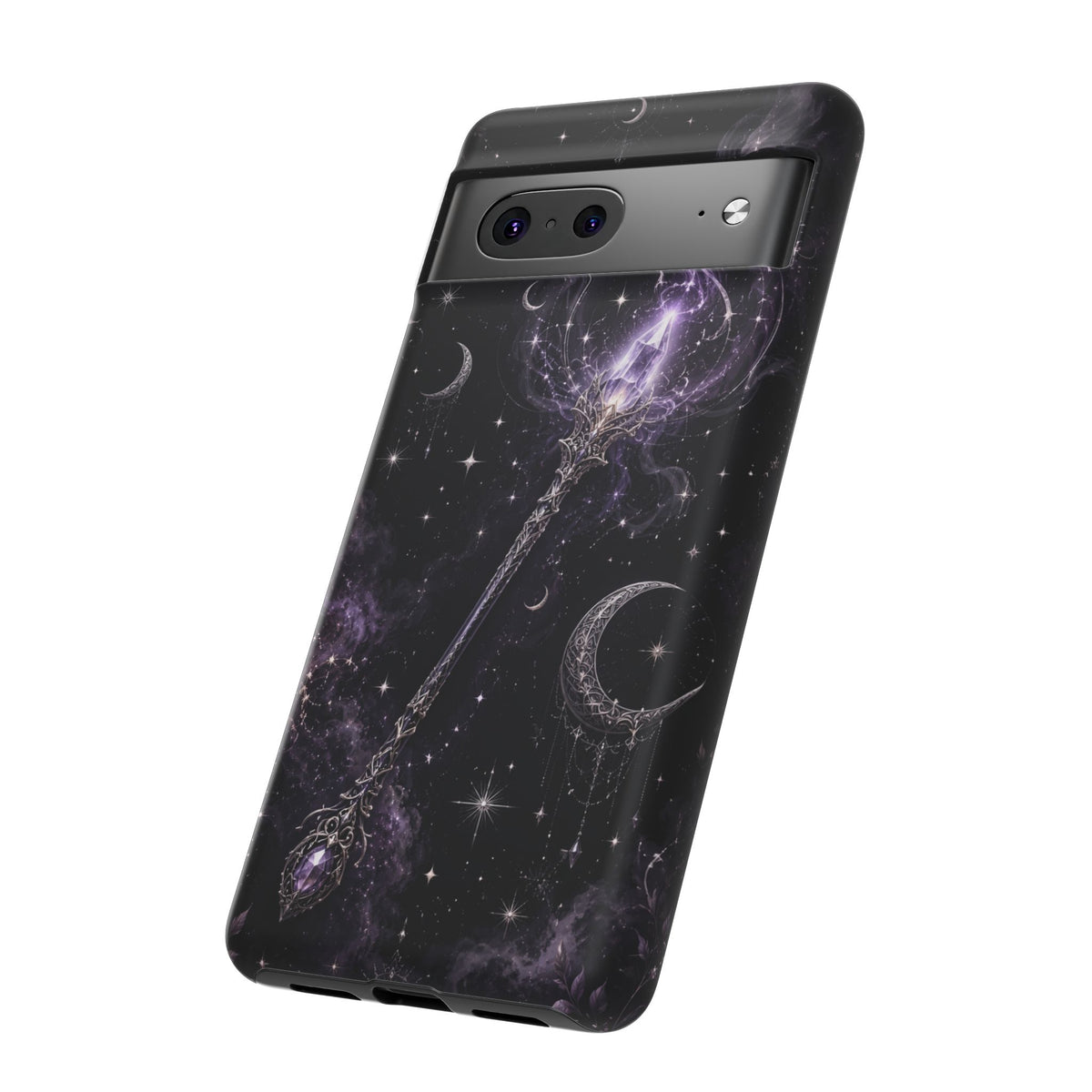 Celestial Magic Wand Phone Case — Mystic Moon & Stars Galaxy Tough Case