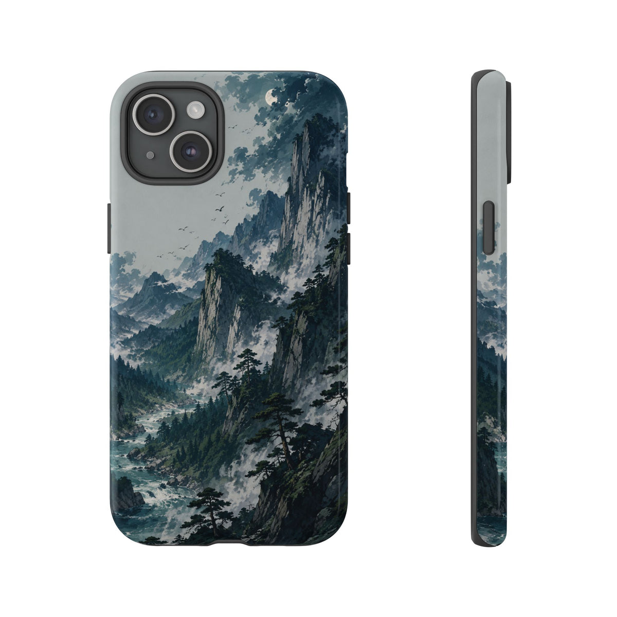 Mountain Landscape Phone Case — Misty Peaks Protective Tough Case