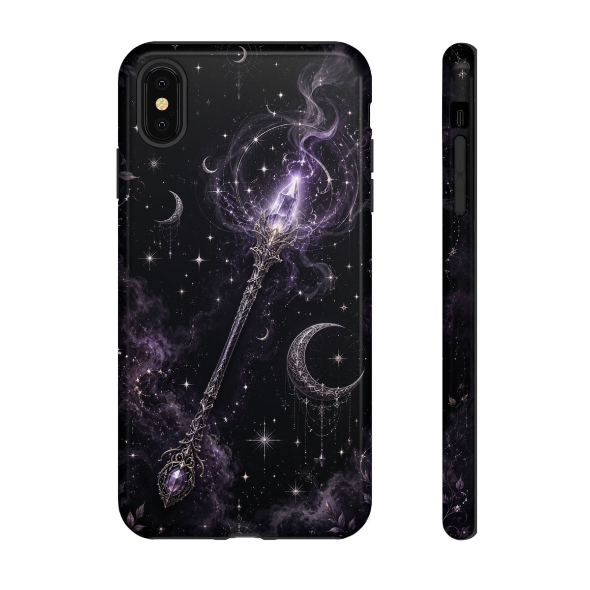 Celestial Magic Wand Phone Case — Mystic Moon & Stars Galaxy Tough Case