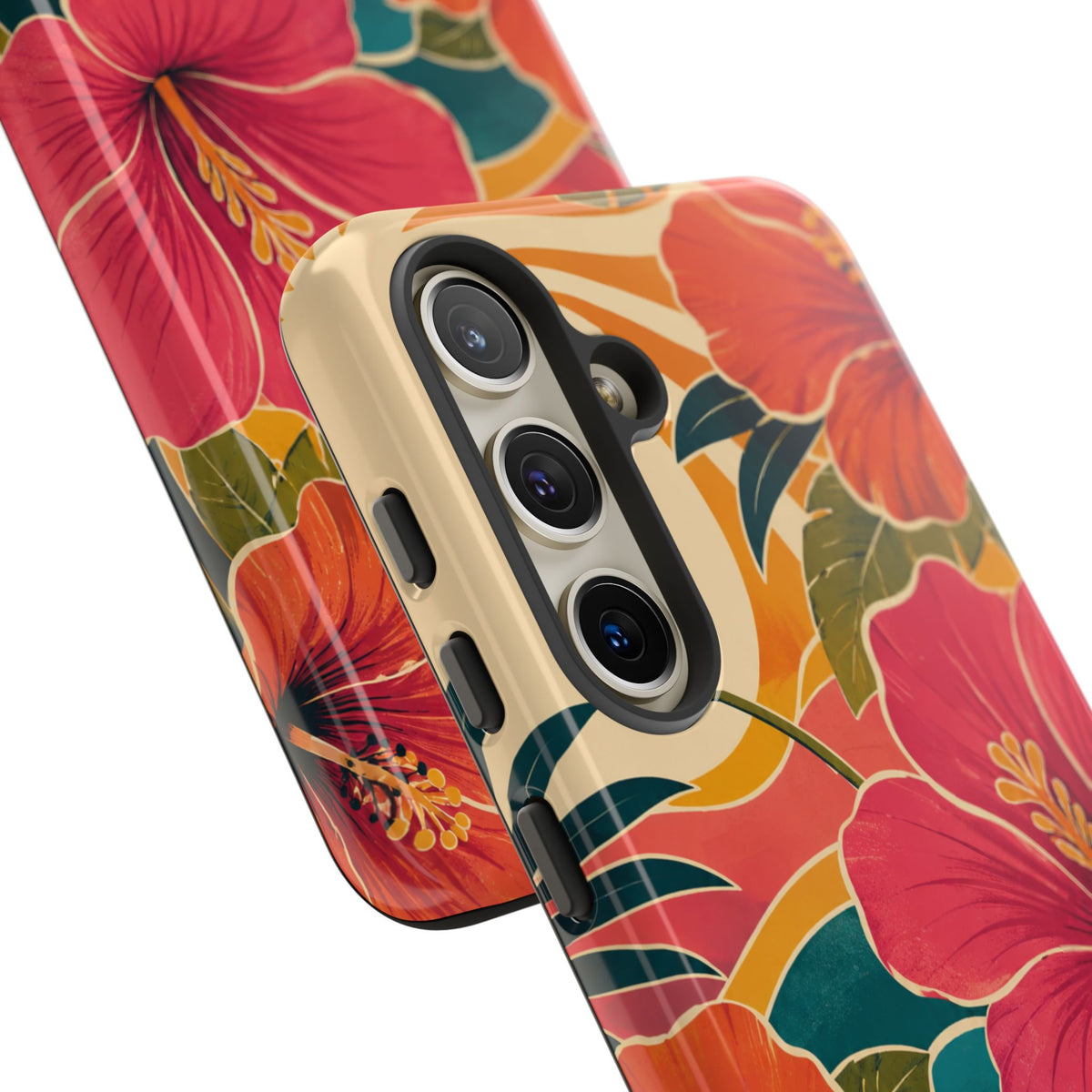 Tropical Floral Tough Phone Case — Sunset Vibes  Protective Cover