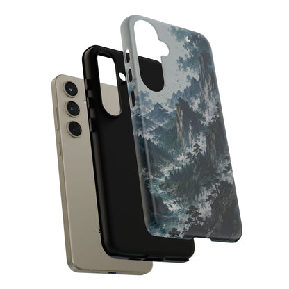 Mountain Landscape Phone Case — Misty Peaks Protective Tough Case