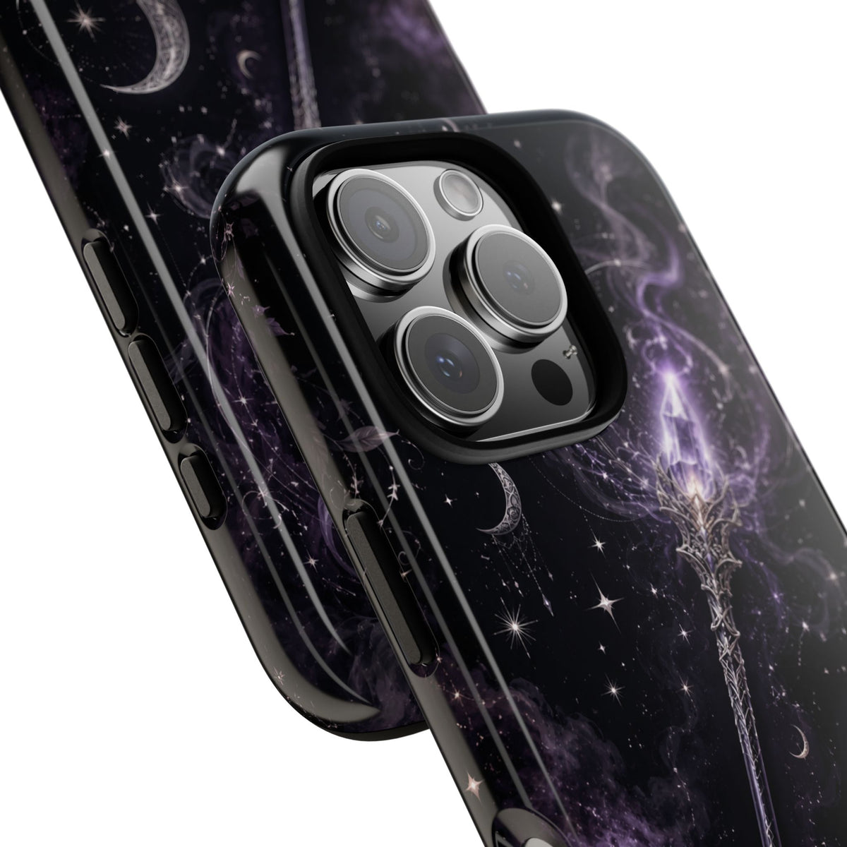 Celestial Magic Wand Phone Case — Mystic Moon & Stars Galaxy Tough Case