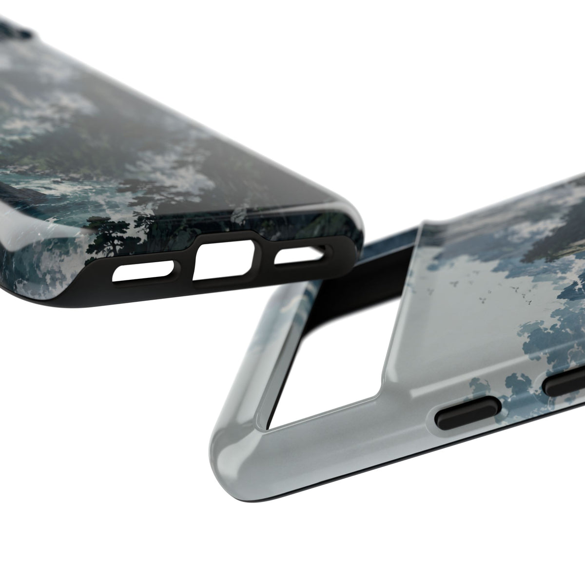 Mountain Landscape Phone Case — Misty Peaks Protective Tough Case