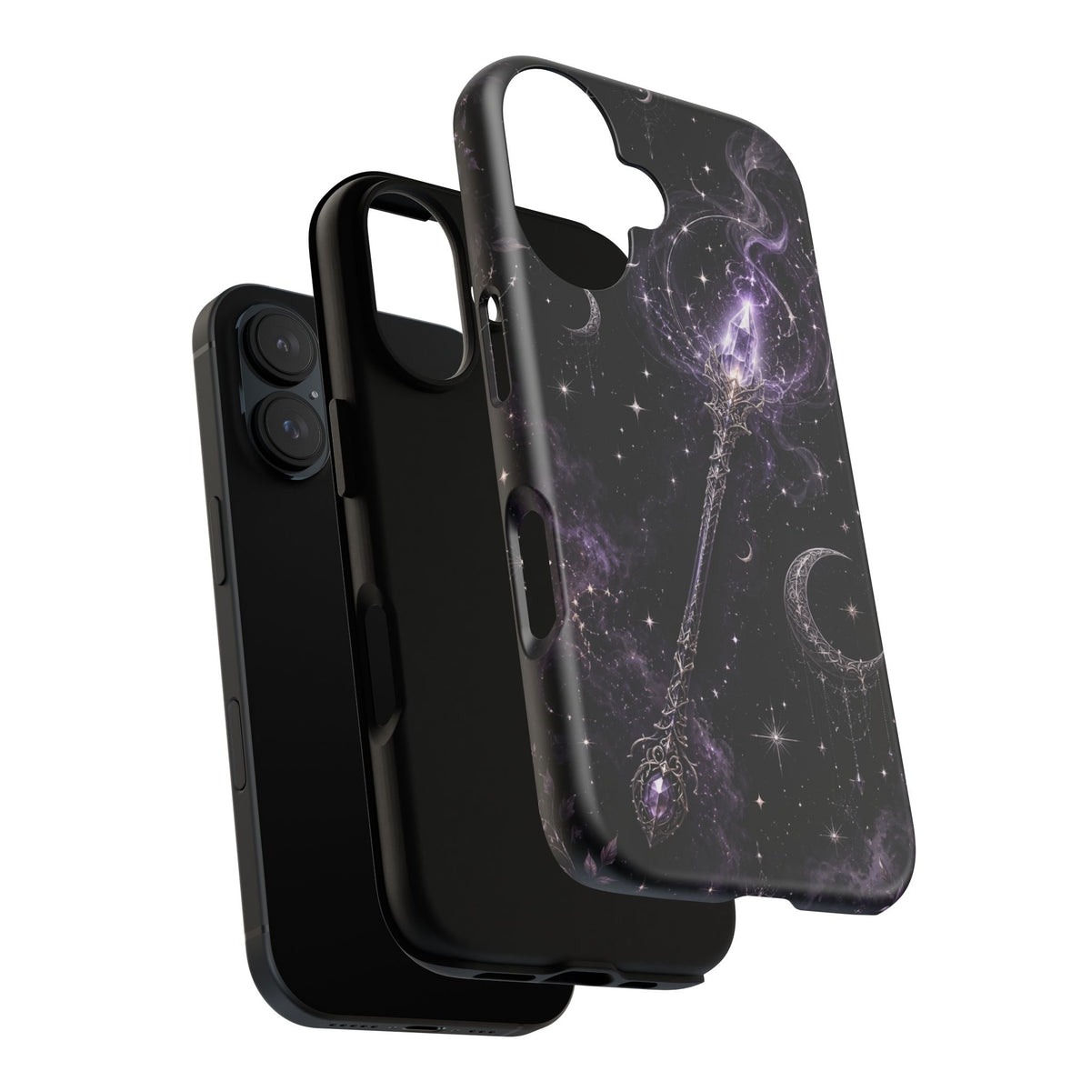 Celestial Magic Wand Phone Case — Mystic Moon & Stars Galaxy Tough Case