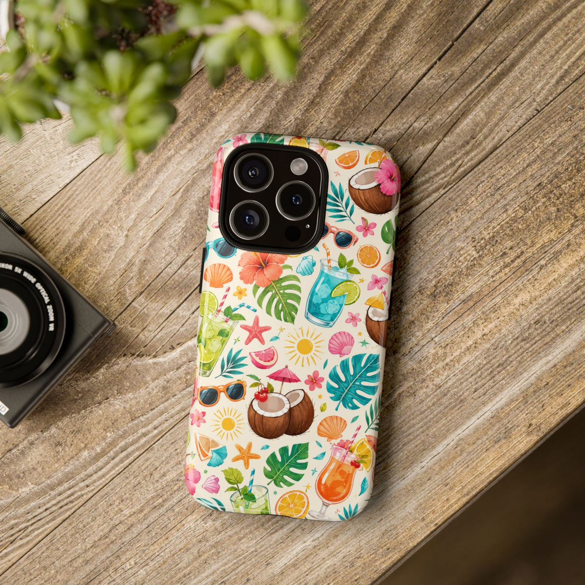 Tropical Cocktail Phone Case — Summer Beach Pattern iPhone Case
