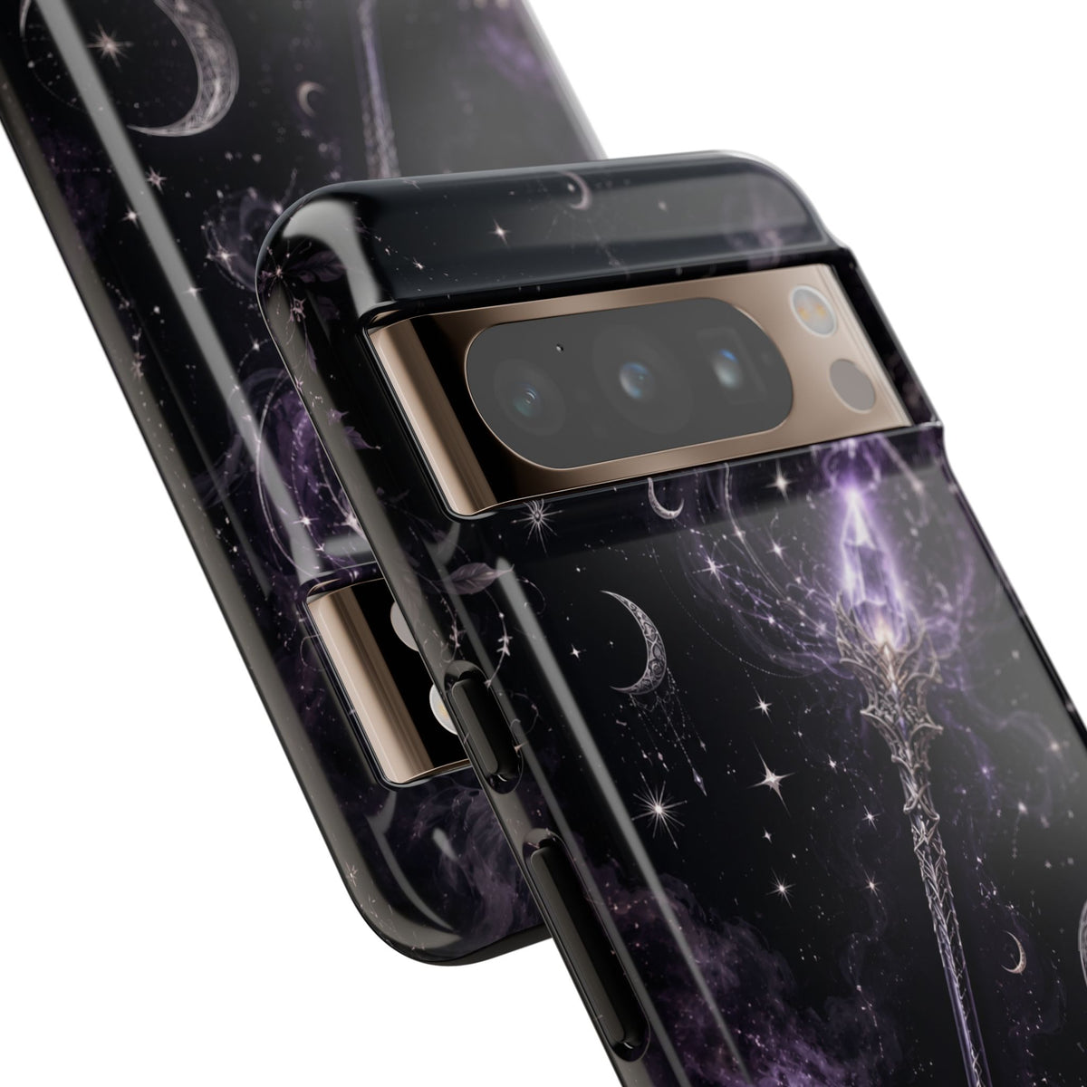 Celestial Magic Wand Phone Case — Mystic Moon & Stars Galaxy Tough Case