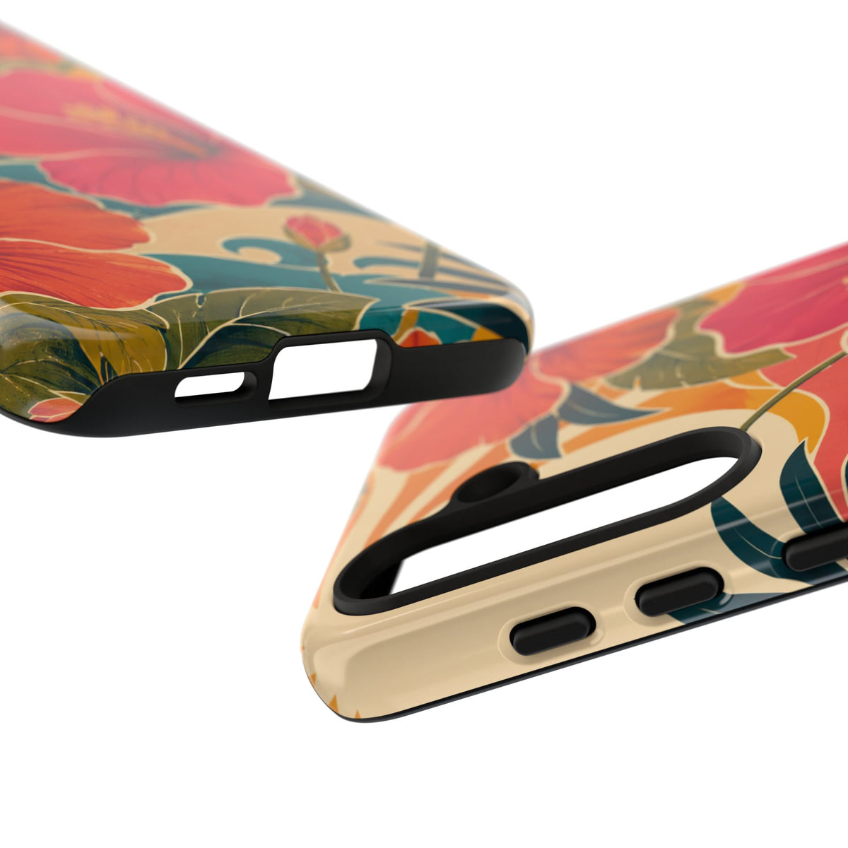 Tropical Floral Tough Phone Case — Sunset Vibes  Protective Cover