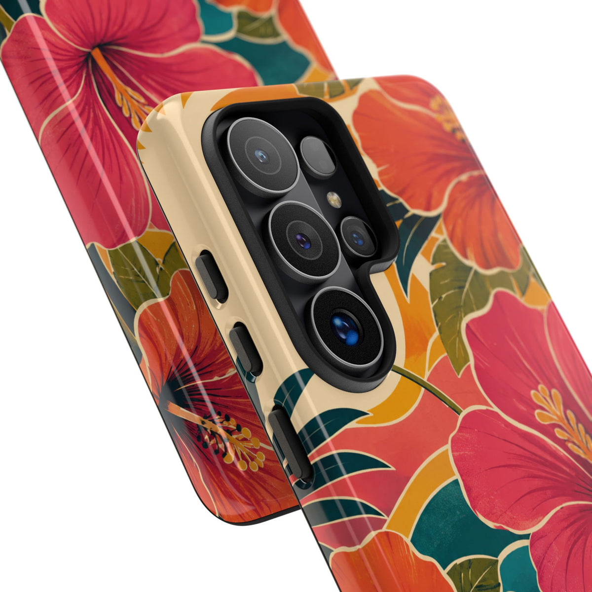 Tropical Floral Tough Phone Case — Sunset Vibes  Protective Cover