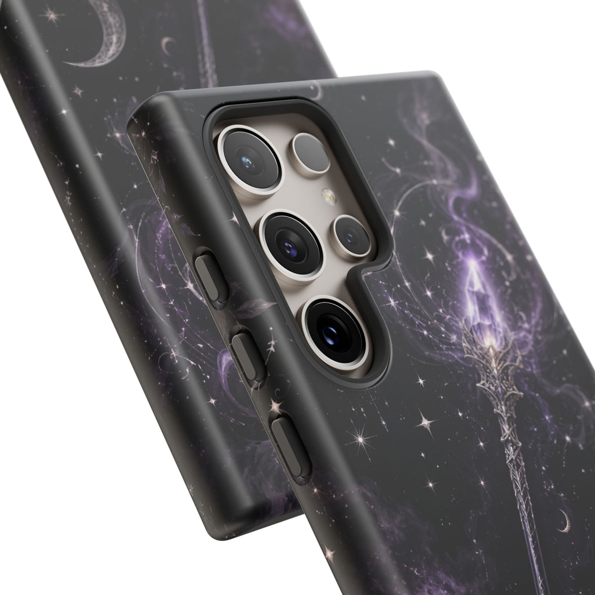 Celestial Magic Wand Phone Case — Mystic Moon & Stars Galaxy Tough Case