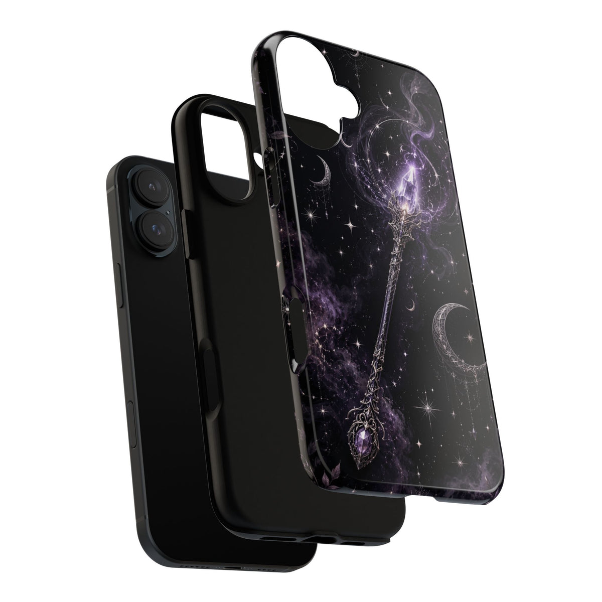 Celestial Magic Wand Phone Case — Mystic Moon & Stars Galaxy Tough Case