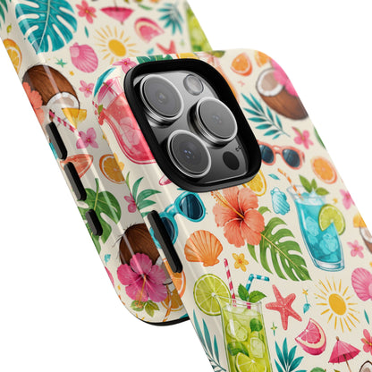 Tropical Cocktail Phone Case — Summer Beach Pattern iPhone Case