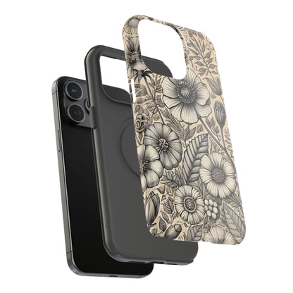 Paper Flowers Impact-Resistant Case