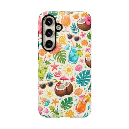 Tropical Cocktail Phone Case — Summer Beach Pattern iPhone Case