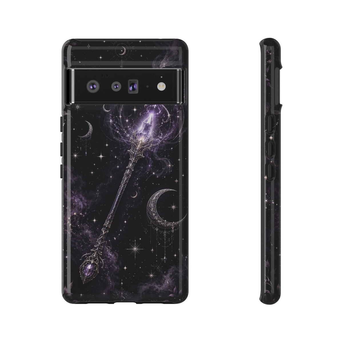 Celestial Magic Wand Phone Case — Mystic Moon & Stars Galaxy Tough Case
