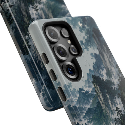 Mountain Landscape Phone Case — Misty Peaks Protective Tough Case