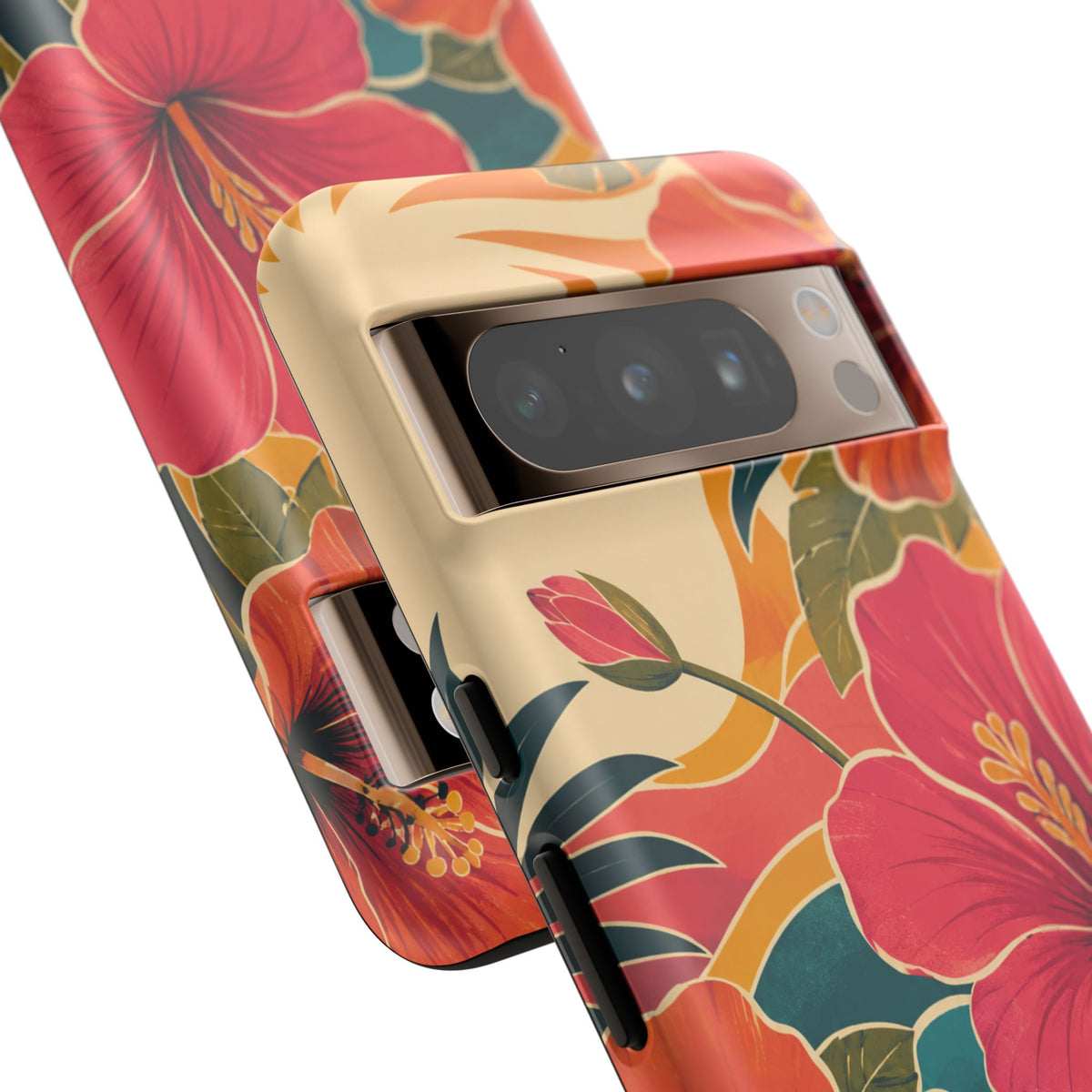 Tropical Floral Tough Phone Case — Sunset Vibes  Protective Cover