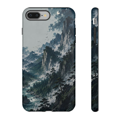 Mountain Landscape Phone Case — Misty Peaks Protective Tough Case