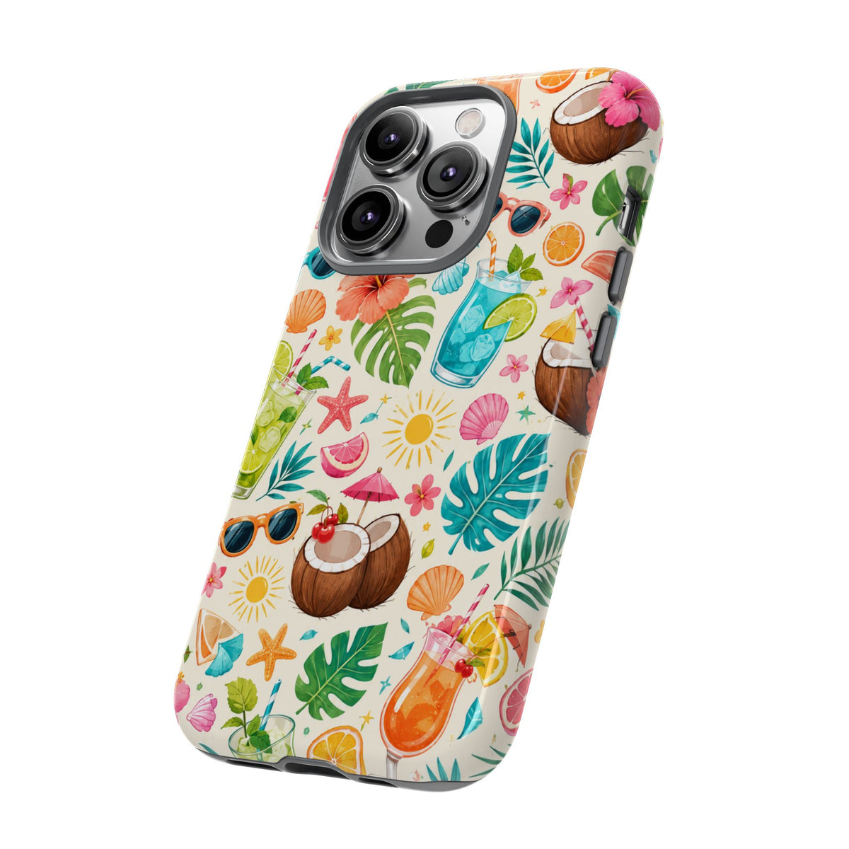Tropical Cocktail Phone Case — Summer Beach Pattern iPhone Case