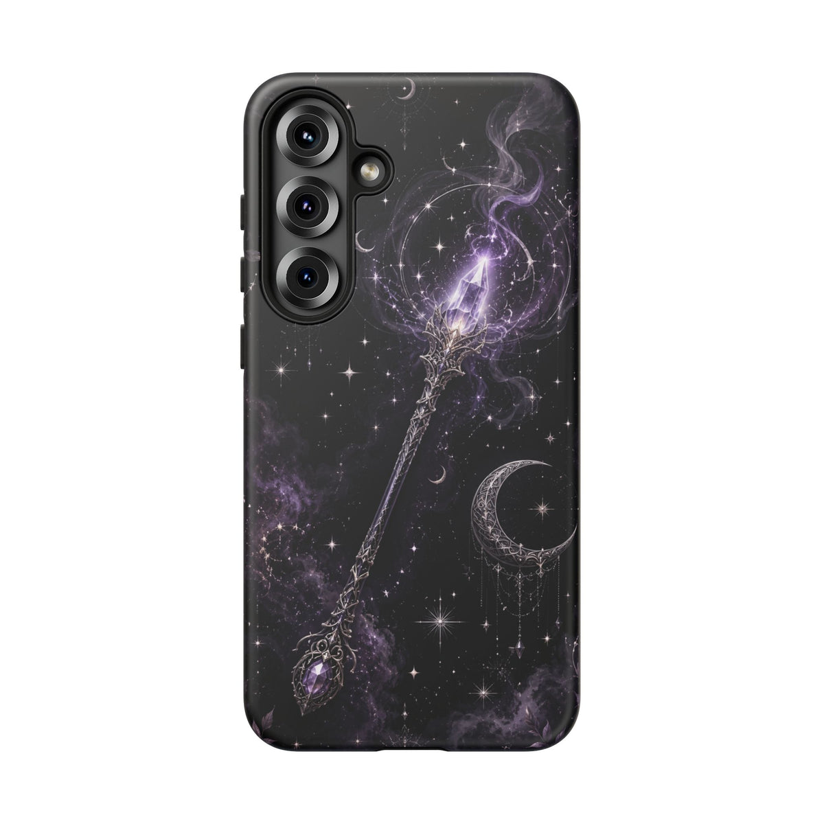 Celestial Magic Wand Phone Case — Mystic Moon & Stars Galaxy Tough Case
