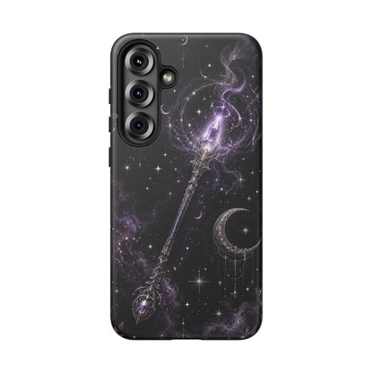 Celestial Magic Wand Phone Case — Mystic Moon & Stars Galaxy Tough Case