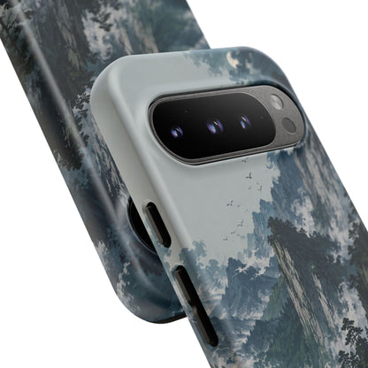 Mountain Landscape Phone Case — Misty Peaks Protective Tough Case
