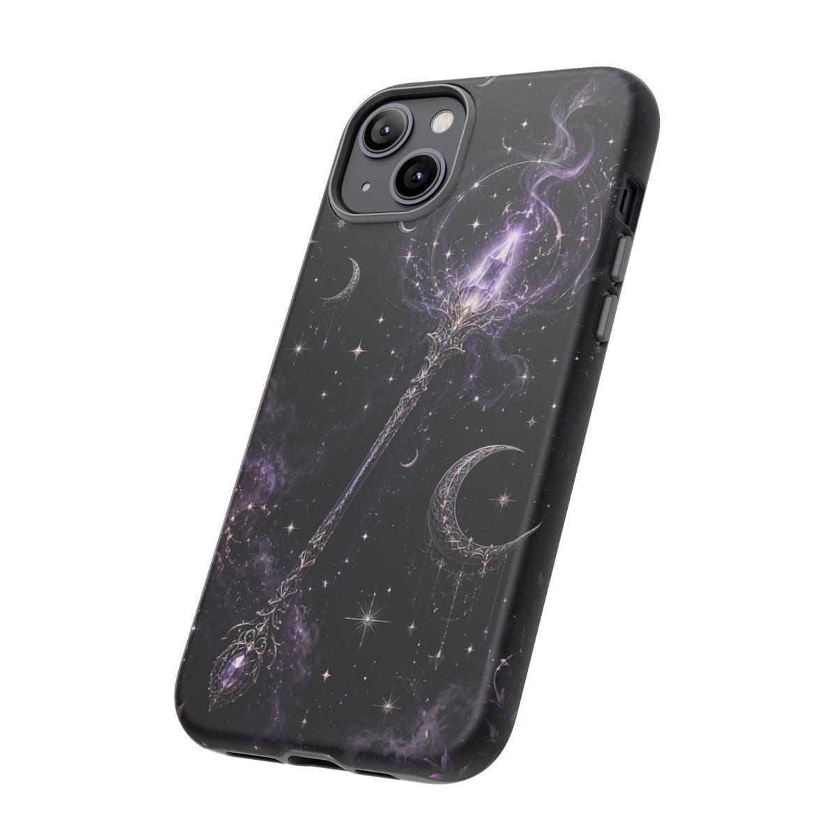 Celestial Magic Wand Phone Case — Mystic Moon & Stars Galaxy Tough Case