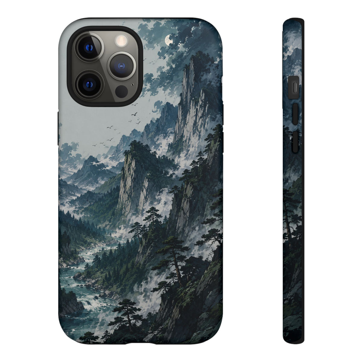 Mountain Landscape Phone Case — Misty Peaks Protective Tough Case