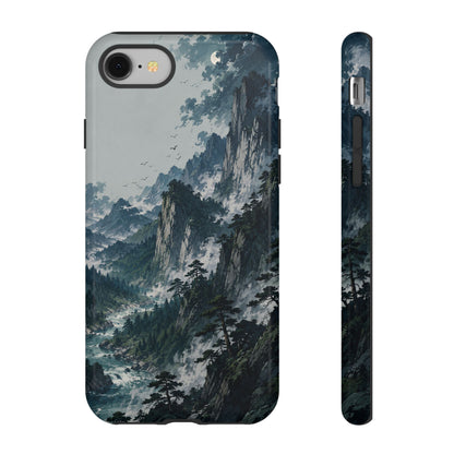 Mountain Landscape Phone Case — Misty Peaks Protective Tough Case