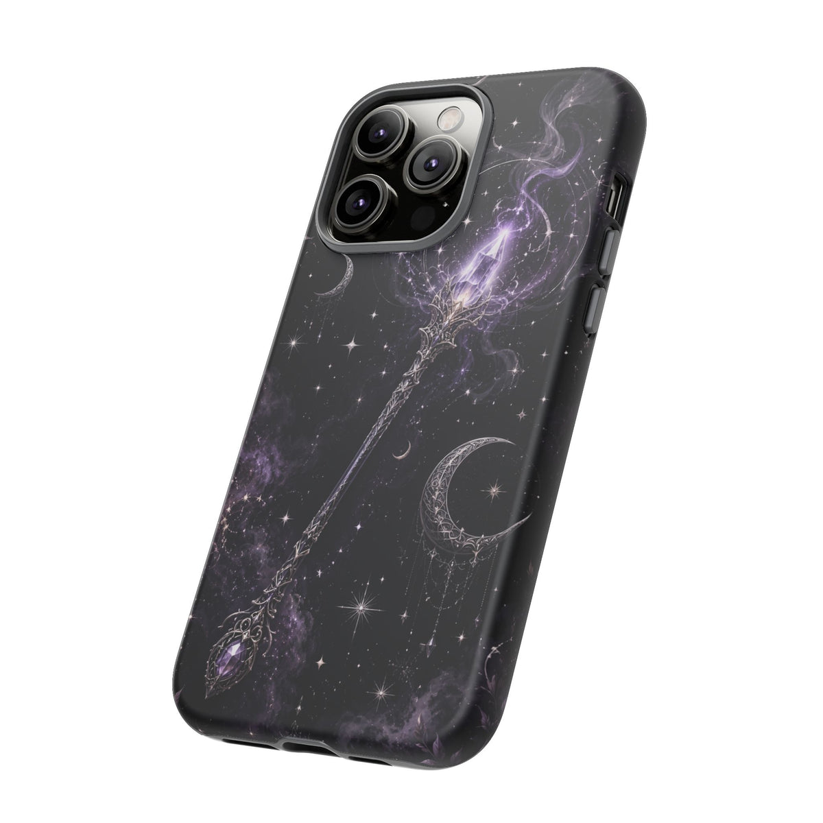 Celestial Magic Wand Phone Case — Mystic Moon & Stars Galaxy Tough Case