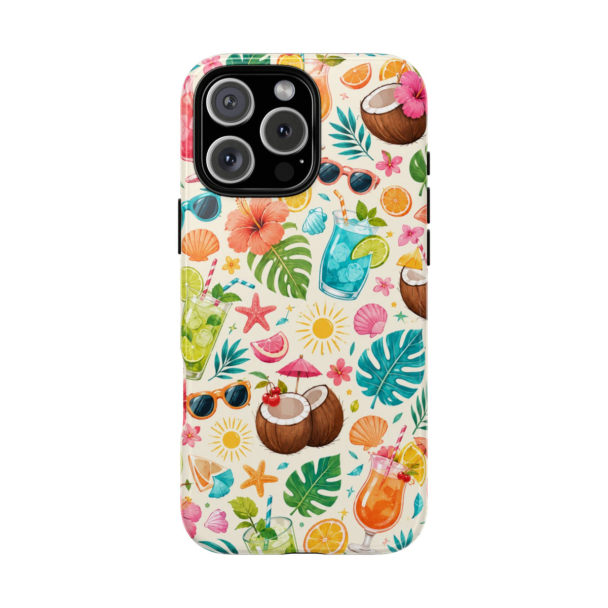 Tropical Cocktail Phone Case — Summer Beach Pattern iPhone Case