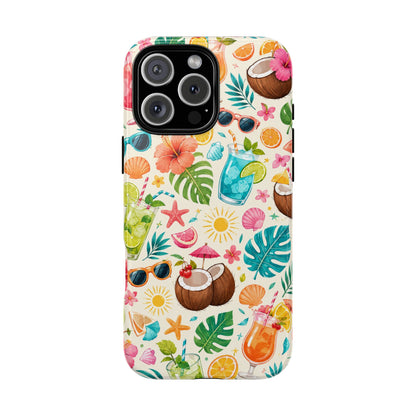 Tropical Cocktail Phone Case — Summer Beach Pattern iPhone Case