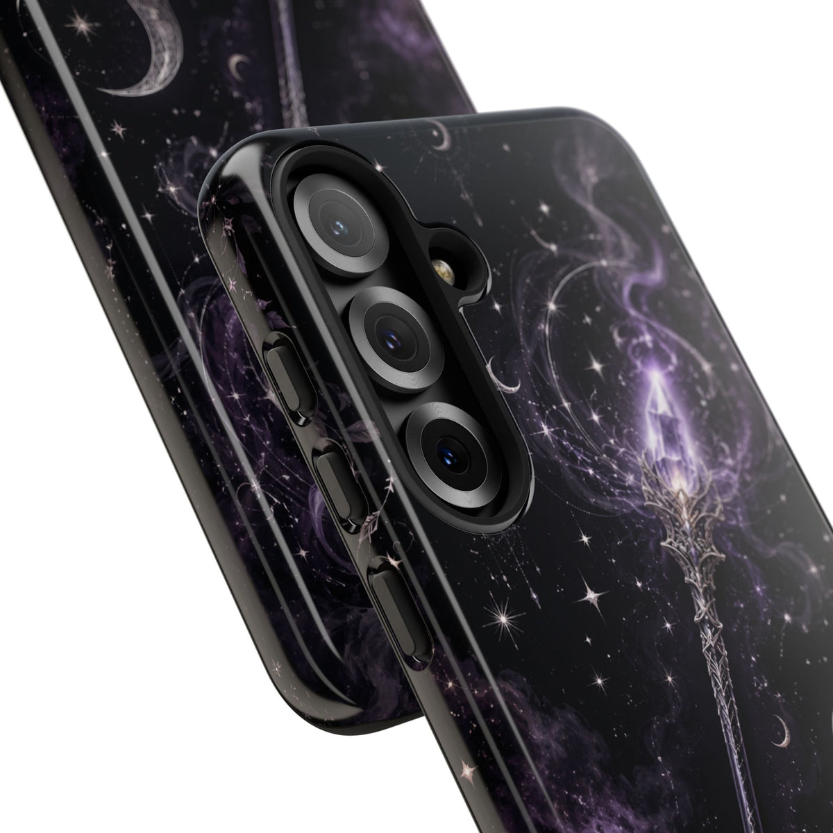 Celestial Magic Wand Phone Case — Mystic Moon & Stars Galaxy Tough Case