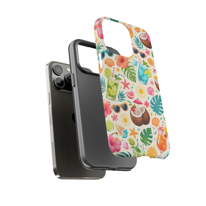 Tropical Cocktail Phone Case — Summer Beach Pattern iPhone Case