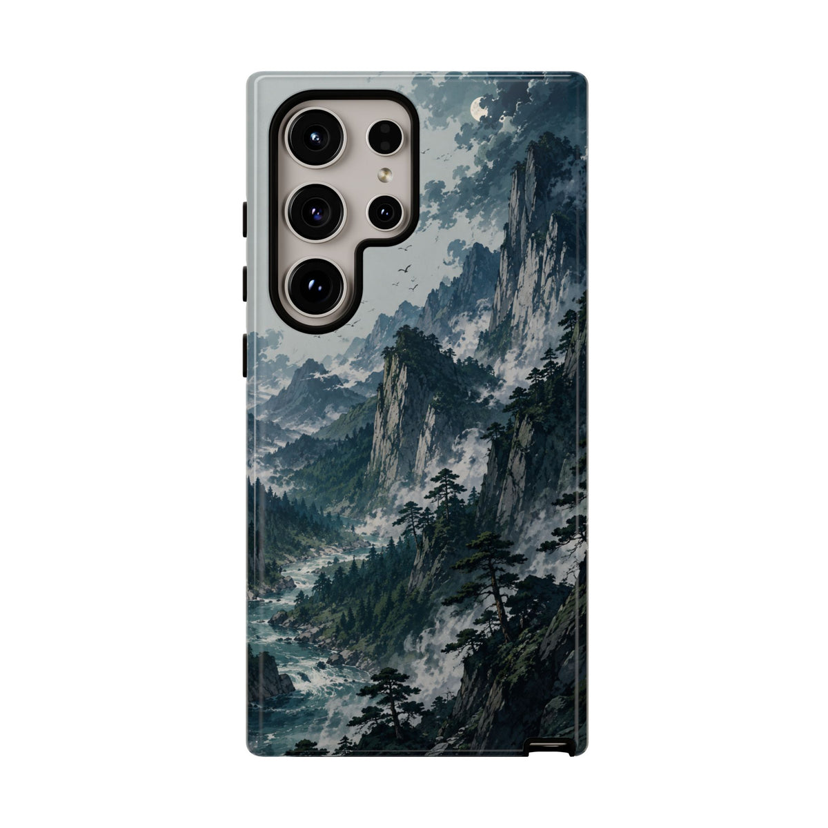 Mountain Landscape Phone Case — Misty Peaks Protective Tough Case