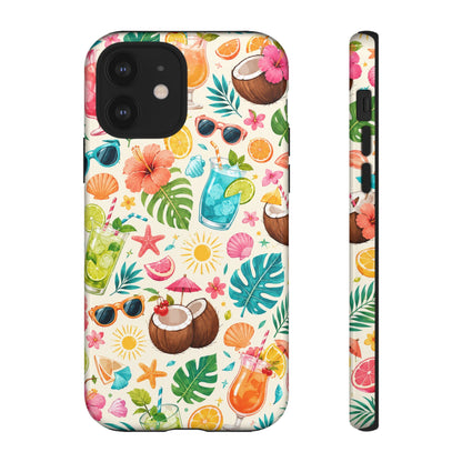 Tropical Cocktail Phone Case — Summer Beach Pattern iPhone Case