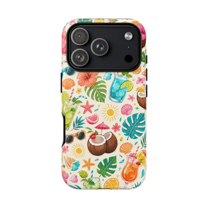 Tropical Cocktail Phone Case — Summer Beach Pattern iPhone Case
