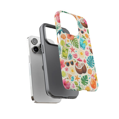 Tropical Cocktail Phone Case — Summer Beach Pattern iPhone Case