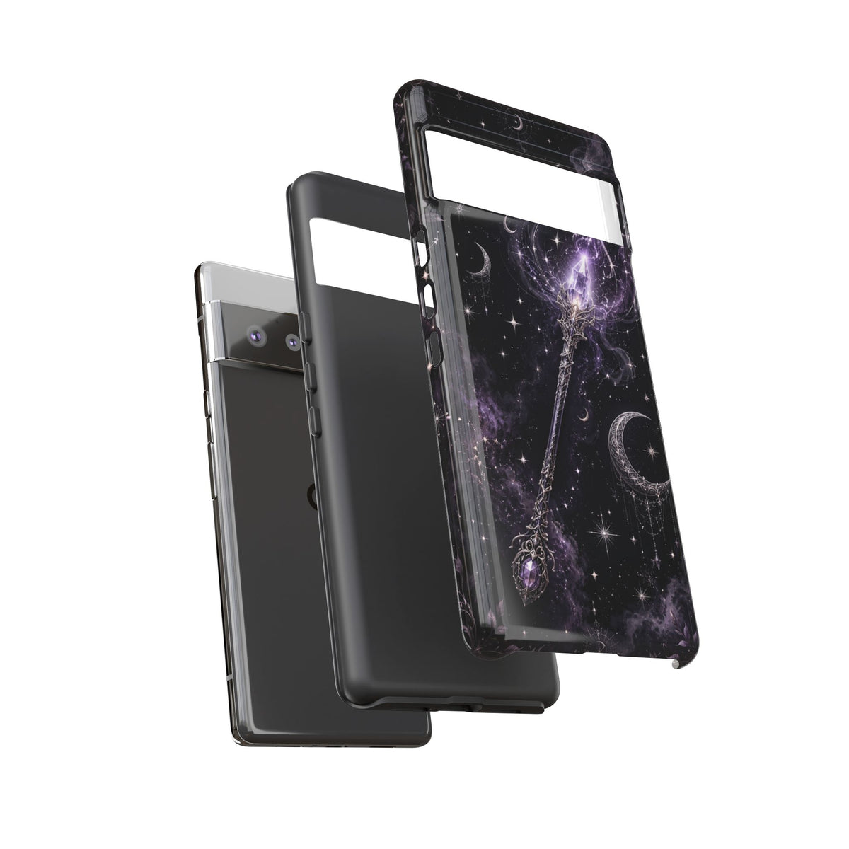 Celestial Magic Wand Phone Case — Mystic Moon & Stars Galaxy Tough Case