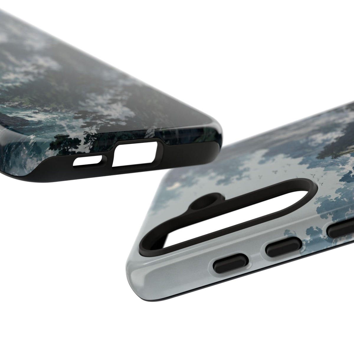 Mountain Landscape Phone Case — Misty Peaks Protective Tough Case