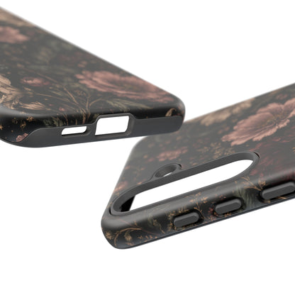 Floral Phone Case — Vintage Dark Botanical Protective Cover