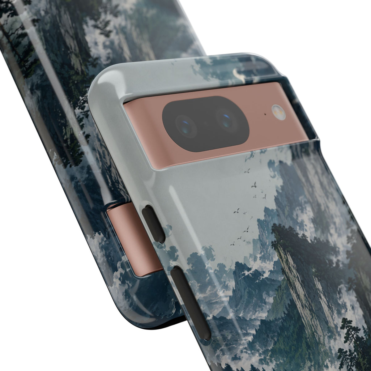 Mountain Landscape Phone Case — Misty Peaks Protective Tough Case