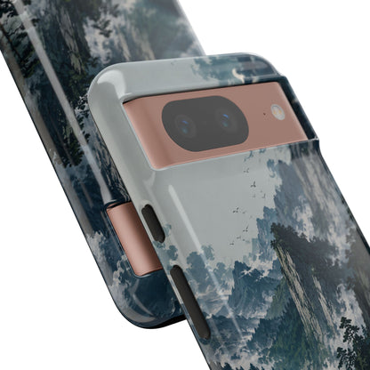 Mountain Landscape Phone Case — Misty Peaks Protective Tough Case
