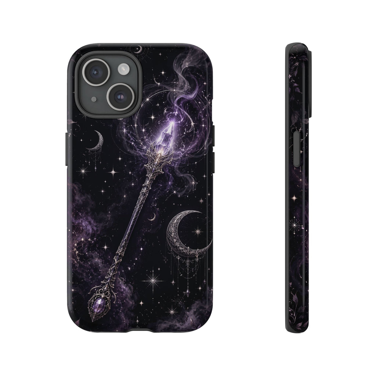 Celestial Magic Wand Phone Case — Mystic Moon & Stars Galaxy Tough Case