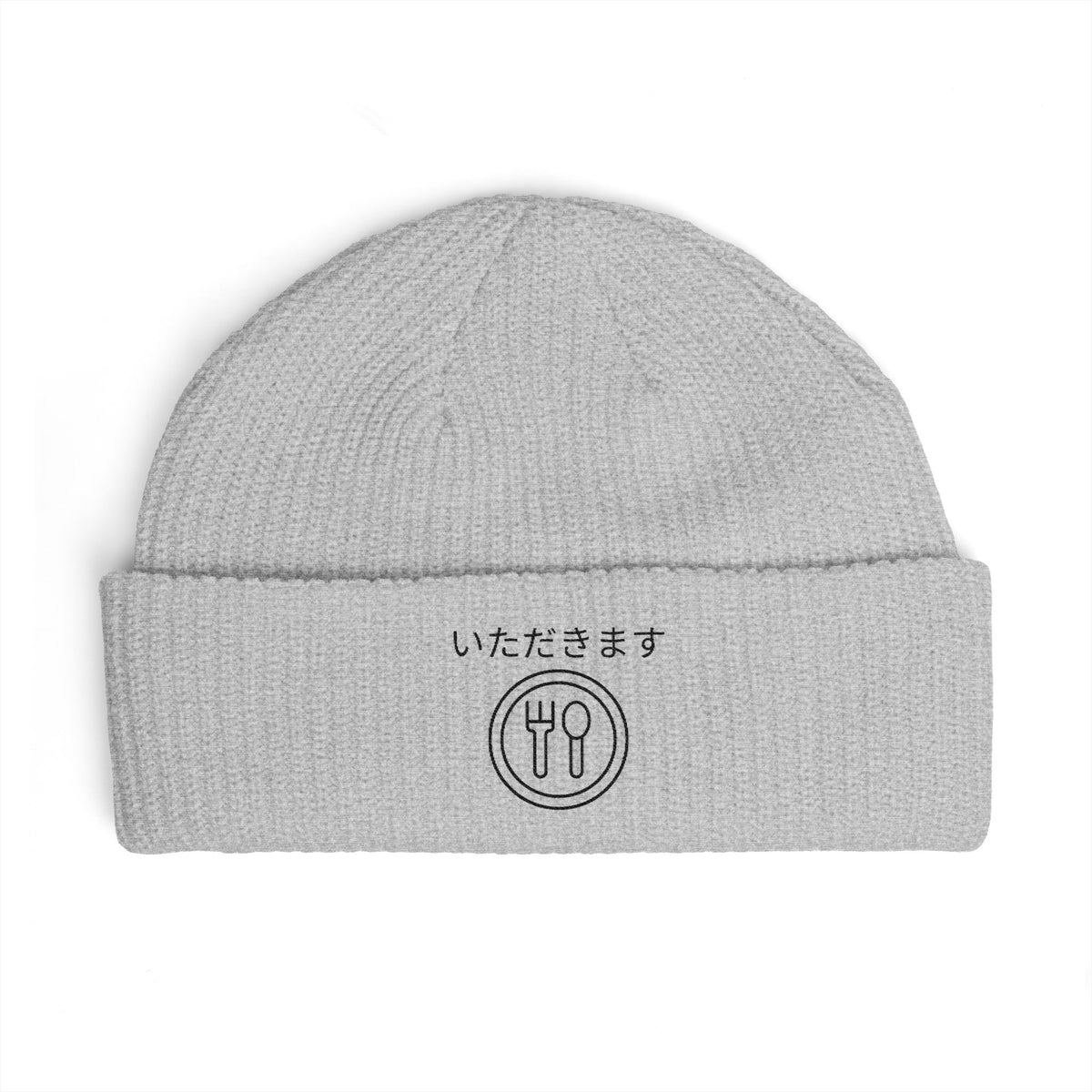 'Itadakimasu' Embroidered Foodie Cuff Beanie