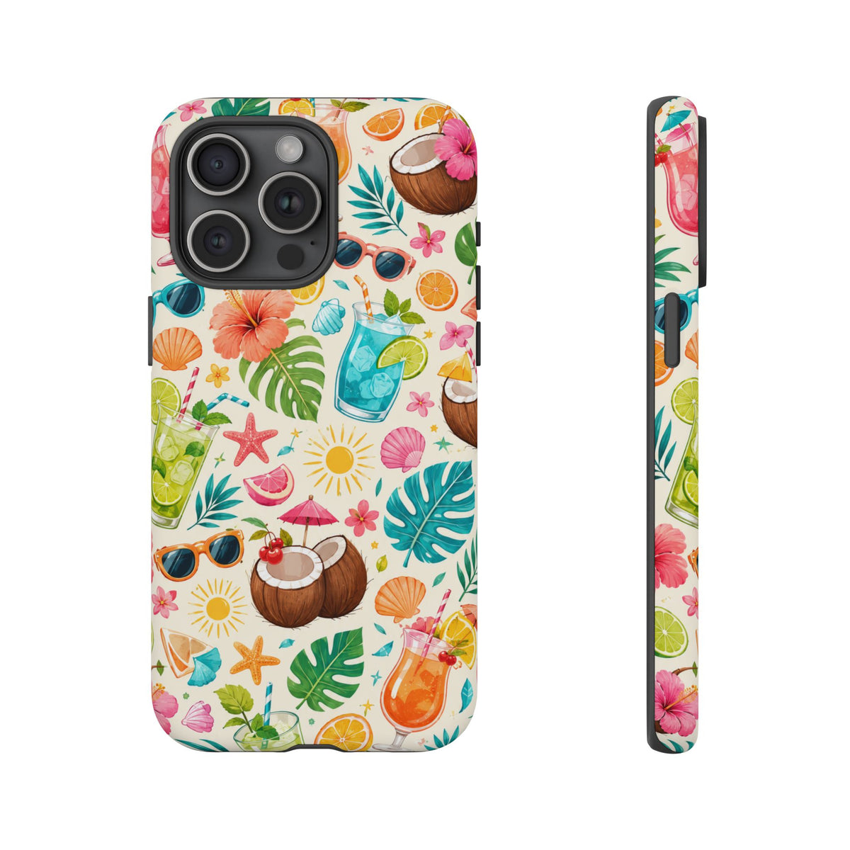Tropical Cocktail Phone Case — Summer Beach Pattern iPhone Case