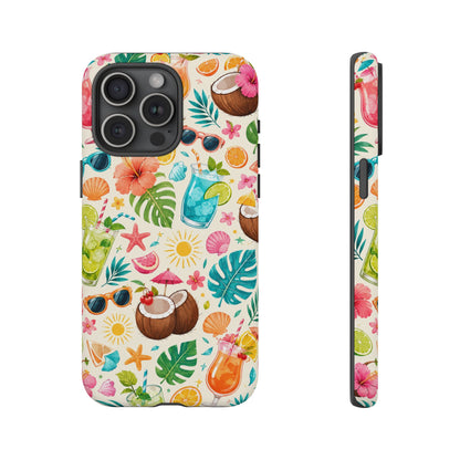 Tropical Cocktail Phone Case — Summer Beach Pattern iPhone Case