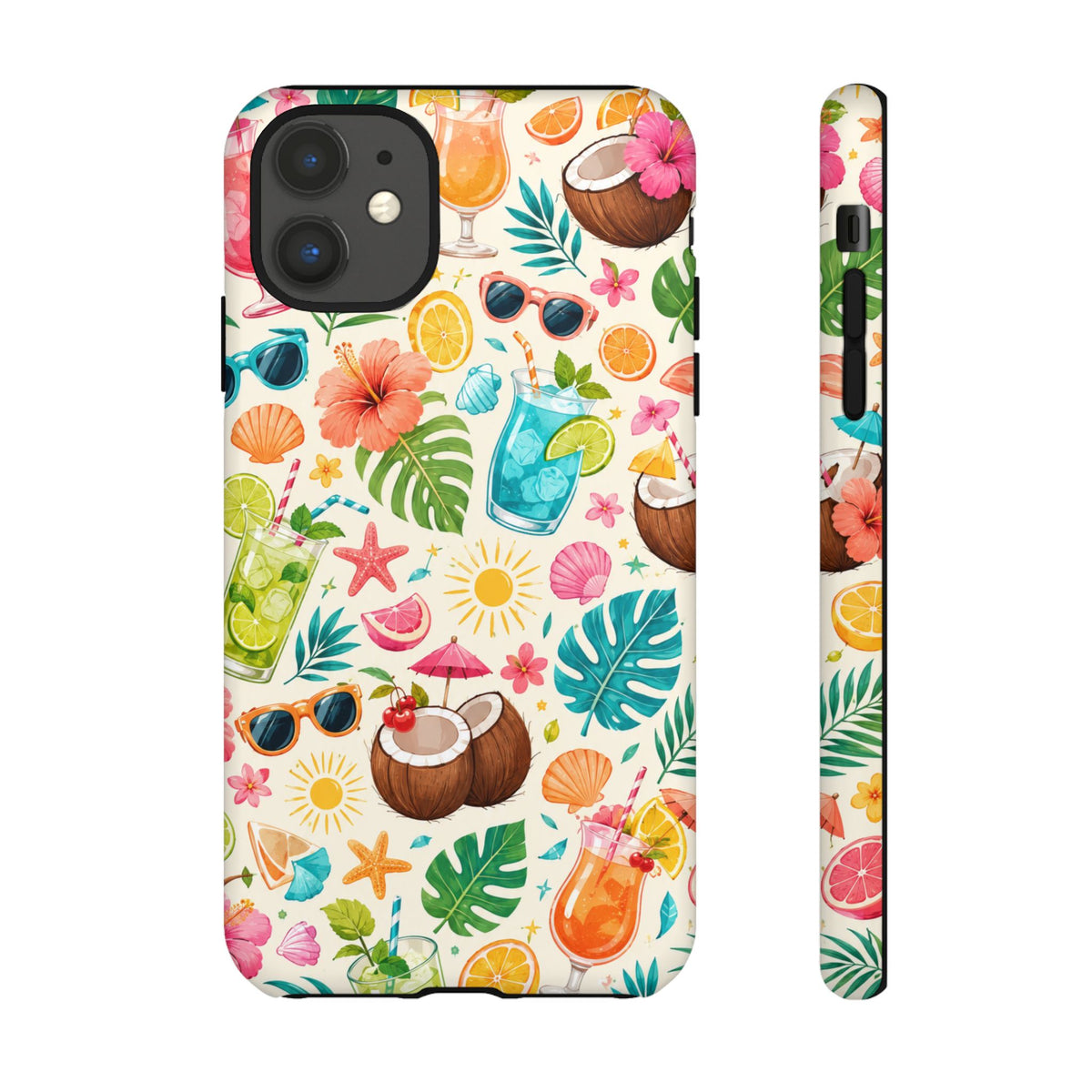 Tropical Cocktail Phone Case — Summer Beach Pattern iPhone Case