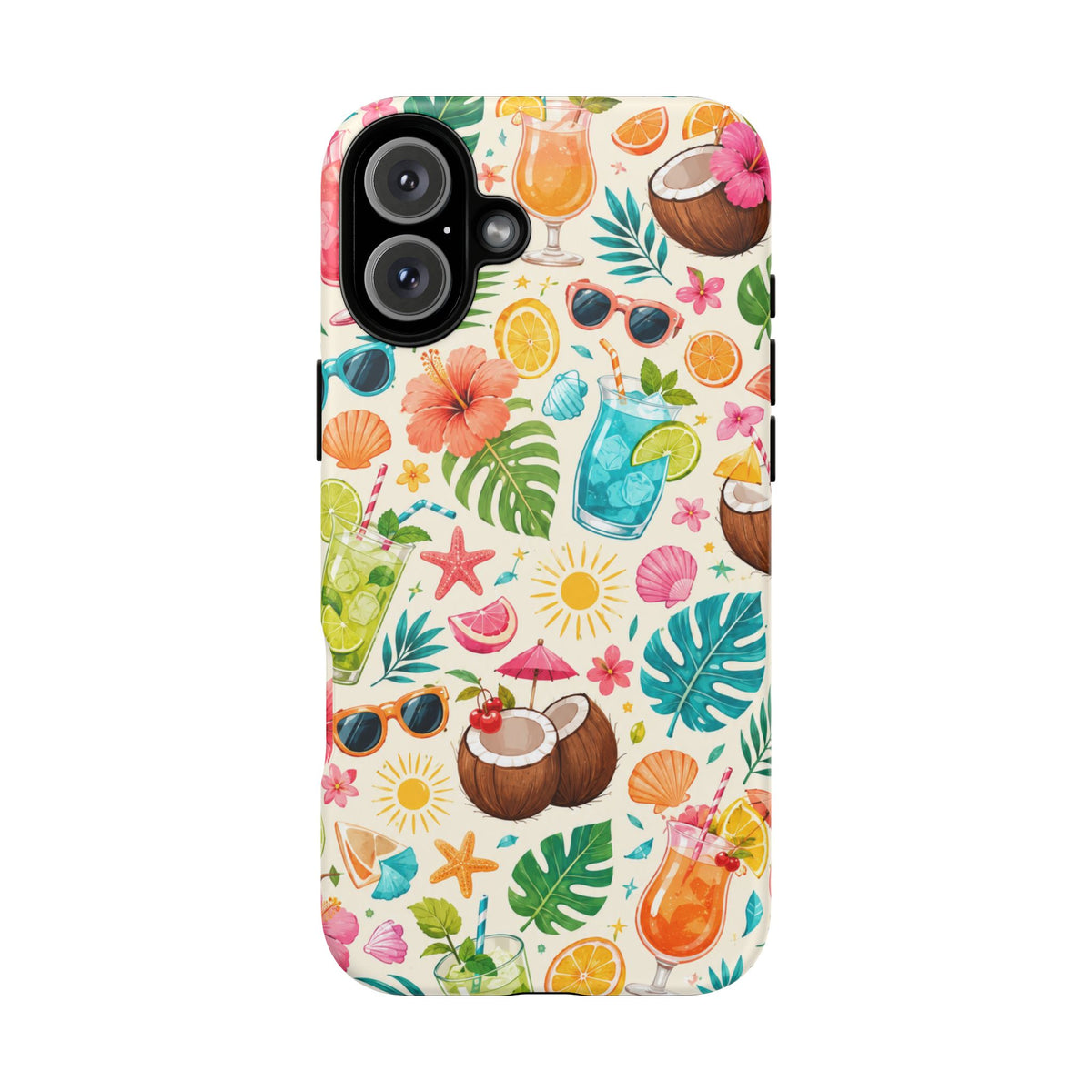 Tropical Cocktail Phone Case — Summer Beach Pattern iPhone Case
