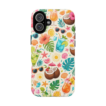 Tropical Cocktail Phone Case — Summer Beach Pattern iPhone Case